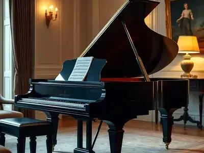 Restored vintage Steinway grand piano